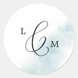 Adesivo Wash de Aquarela | Selagens de envelopes azuis