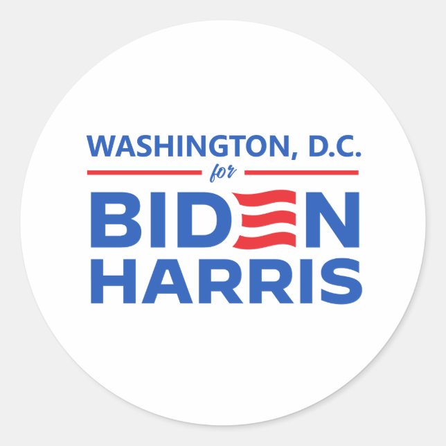 Adesivo Washington D.C. para Biden Harris (Frente)
