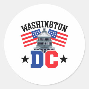 Adesivo Washington Dc Capitol Hill American Flag Usa orgul