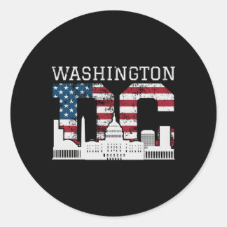 Adesivo Washington Dc Capitol Hill Usa Flag