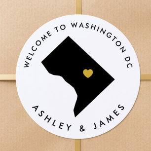 Adesivo Washington DC que Wedding o Tag bem-vindo da