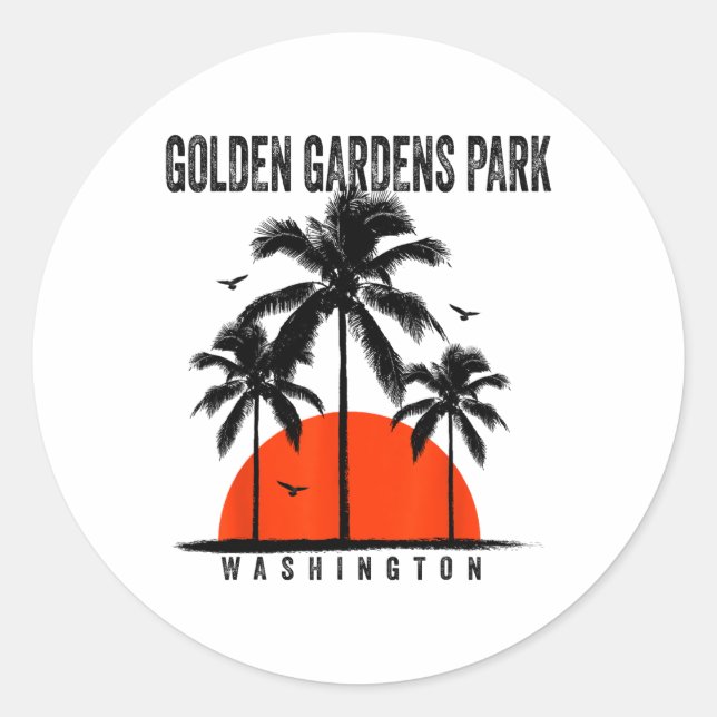 Adesivo Washington Golden Gardens Park Surfing Surfboardin (Frente)