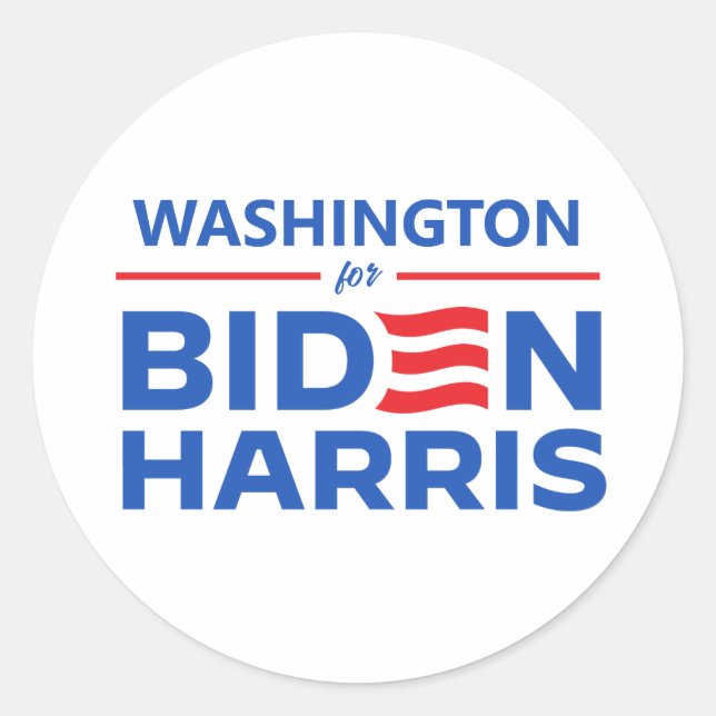 Adesivo Washington por Biden Harris (Frente)