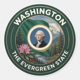 Adesivo Washington Puget Sound Herança e Charme Florestal