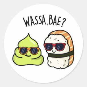 Adesivo Wassa Bae Cute Comida Wasabi Pun
