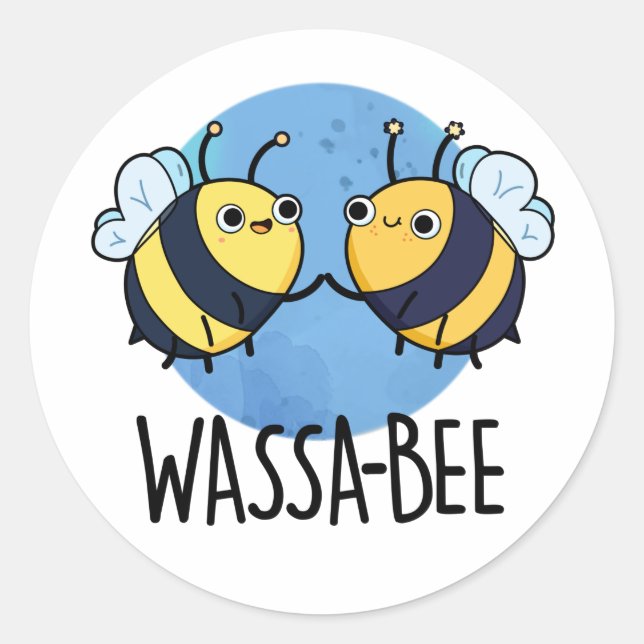 Adesivo Wassabee Funny Wasabi Bee Pun (Frente)