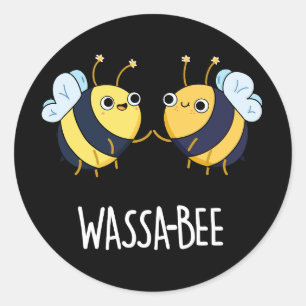 Adesivo Wassabee Funny Wasabi Bee Pun Dark BG
