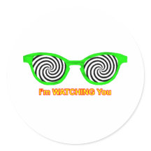 Watching Hypnotize Sunglasses Green Rim The MUSEUM