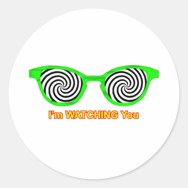 Adesivo Watching Hypnotize Sunglasses Green Rim The MUSEUM (Frente)