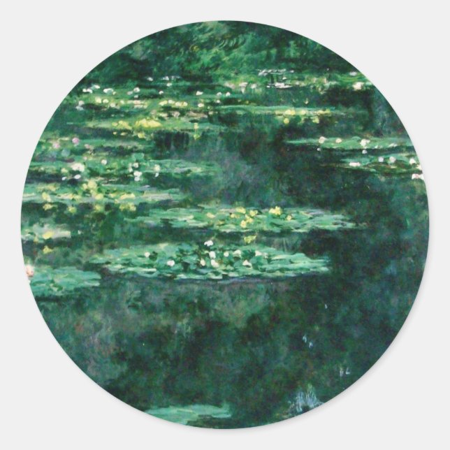 Adesivo WATER LILILIES IN GREEN POND por Claude Monet (Frente)