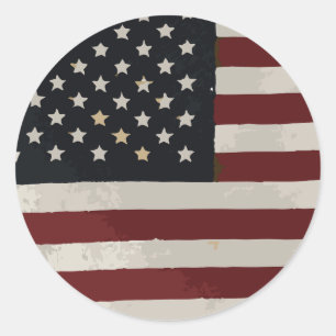 Adesivo Watercolor 4° de julho - Bandeira Americana