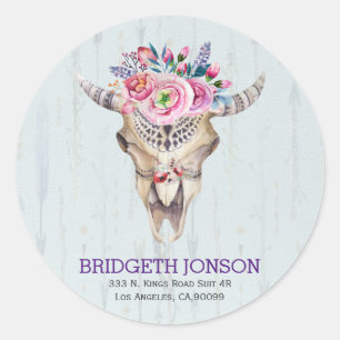 Adesivo Watercolor Animal Skull