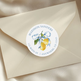 Adesivo Watercolor Blue Arco Lemons Endereço