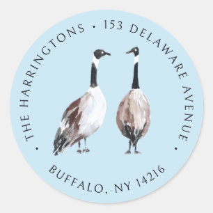 Adesivo Watercolor Canada Goose Return Address (Endereço d