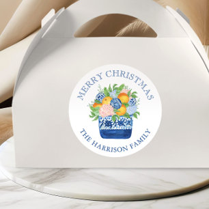 Adesivo Watercolor Chinoiserie Mandarins Presente de Natal