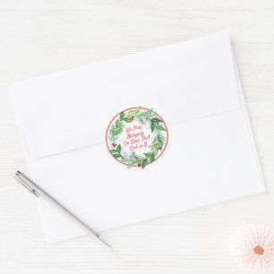 Adesivo Watercolor Christmas Wreath MAHJONG