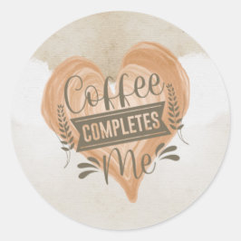 Adesivo Watercolor "Coffee Completa-Me"