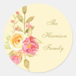 Adesivo Watercolor Cotage Garden Rosas Scrapbook