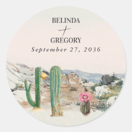 Adesivo Watercolor Desert Cactus Boho Wedding