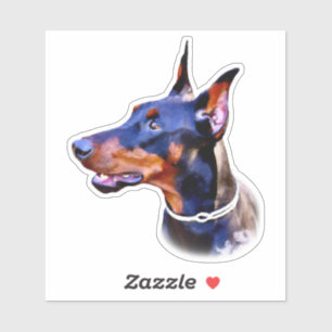 Adesivo Watercolor Doberman Pinscher