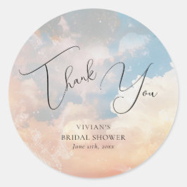 Adesivo Watercolor Dreamy Sunset Cloud 9 Obrigado