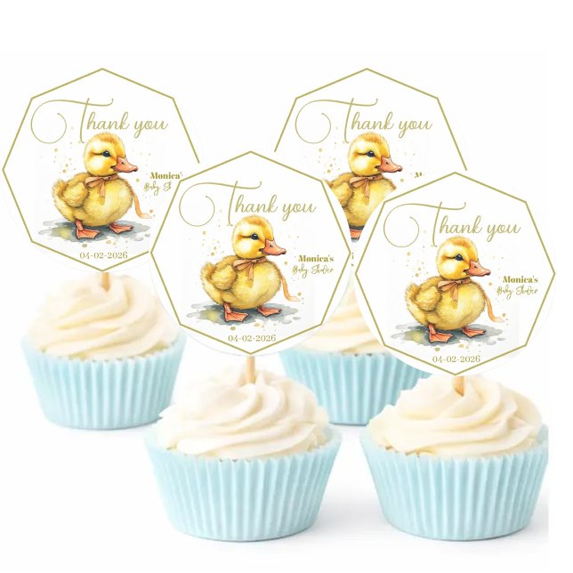 Adesivo Watercolor Duckling Splash Gender Neutral  (Criador carregado)