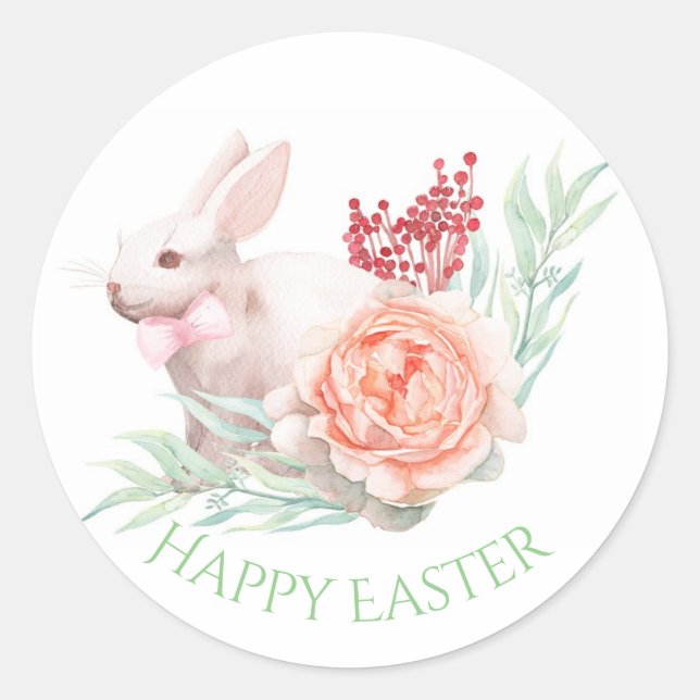 Adesivo Watercolor Easter Bunny (Frente)