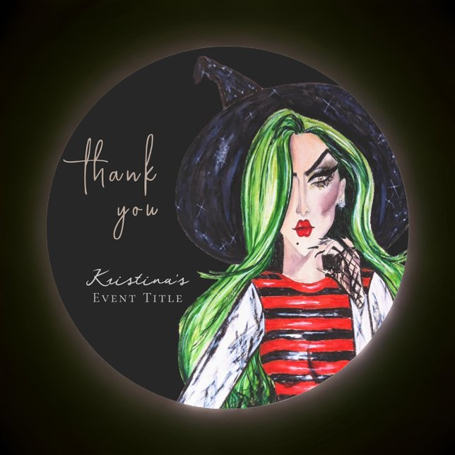 Adesivo Watercolor Fashion Witold Black Obrigado (Criador carregado)