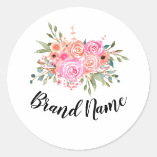 Adesivo Watercolor Floral Business Sticker
