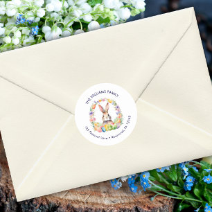 Adesivo Watercolor Floral Easter - Endereço de Devolução d