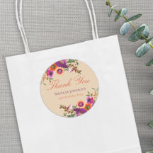 Watercolor Floral Fall Aniversário Obrigado