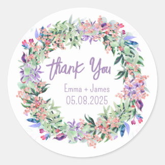 Adesivo Watercolor Floral Obrigado Sticker