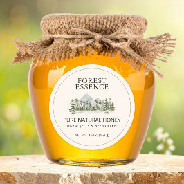 Adesivo Watercolor Forest Honey Business Product Label