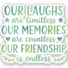 Adesivo Watercolor Friendship Quote