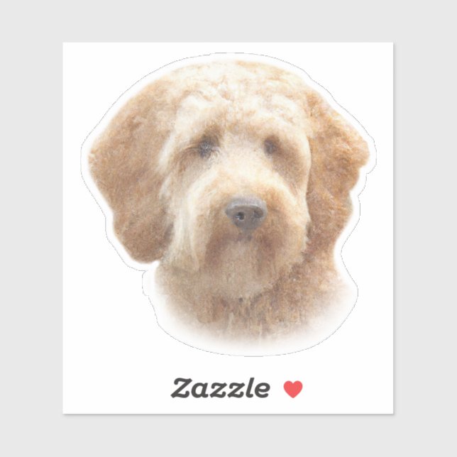 Adesivo Watercolor Goldendoodle (Folha)