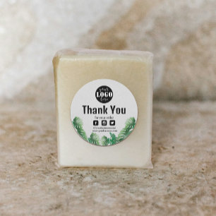 Adesivo Watercolor Green Plant Obrigado