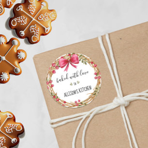 Adesivo Watercolor Holiday Wreath Cachado Com Amor