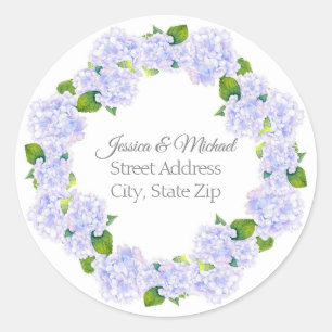 Adesivo Watercolor Hydrangeas Wreath