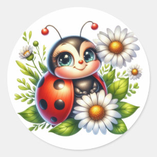 Adesivo Watercolor Ladybug