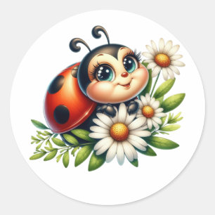 Adesivo Watercolor Ladybug