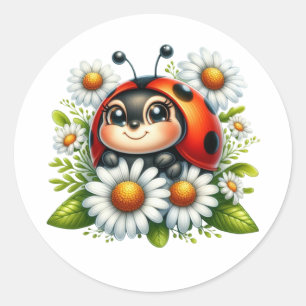 Adesivo Watercolor Ladybug