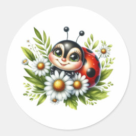 Adesivo Watercolor Ladybug