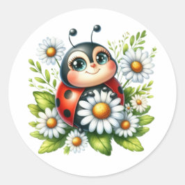 Adesivo Watercolor Ladybug