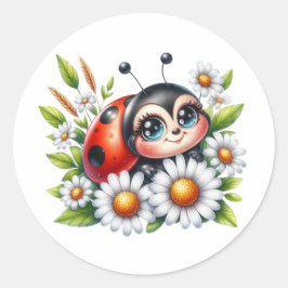 Adesivo Watercolor Ladybug