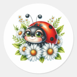 Adesivo Watercolor Ladybug