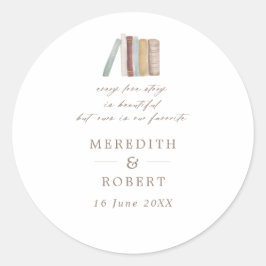 Adesivo Watercolor Livros Todos Casamento De História De A