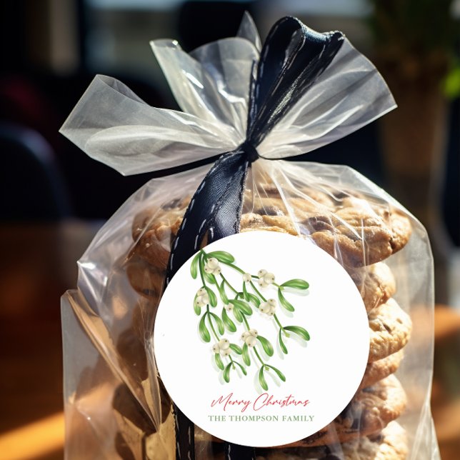 Adesivo Watercolor Merry Christmas Berry Branches (Criador carregado)