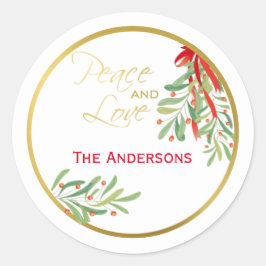Adesivo Watercolor Mistletoe | Feriado Personalizado