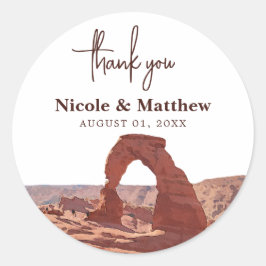 Adesivo Watercolor Moab Arches Park Utah obrigado