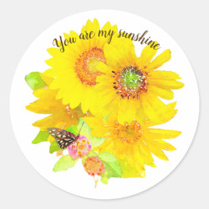 Adesivo Watercolor My Sunshine Sunflower e Button